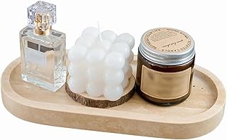 Oval Natural Travertine Vanity Tray for Home Use
