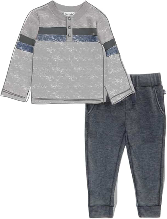 Boys Shore Stripe Long Sleeve Set