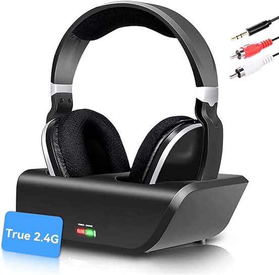 Wireless Over-Ear Headphones for TV with 2.4 GHz Transmitter