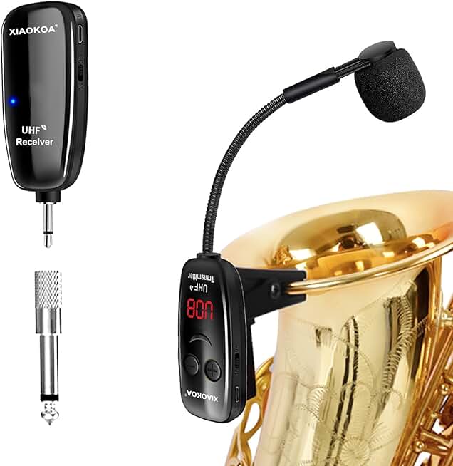 Wireless Microphone for Instruments, 164ft Range