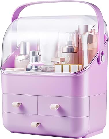 Large Makeup Organizer with Drawers and Lid