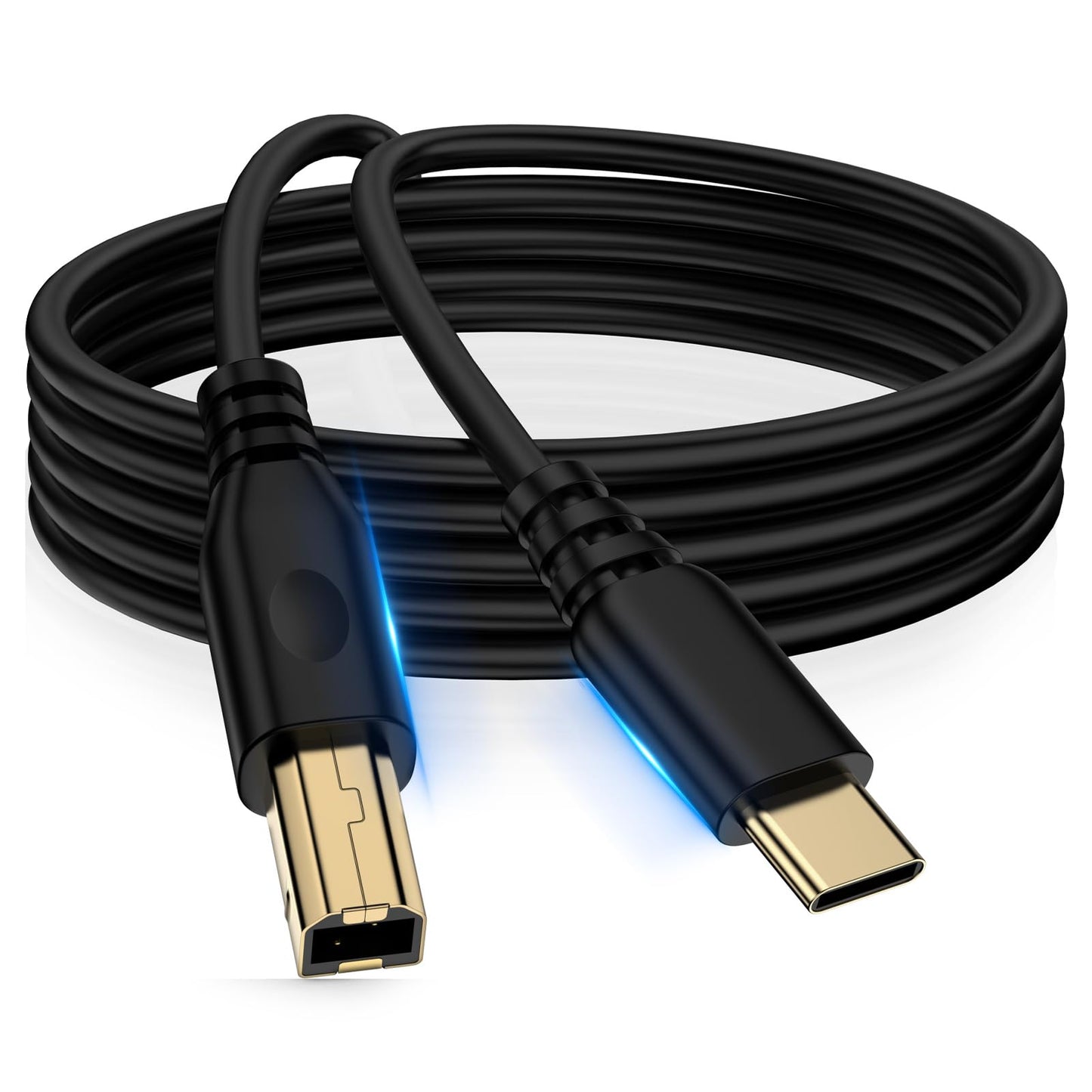 10FT USB B to USB C Printer and MIDI Cable
