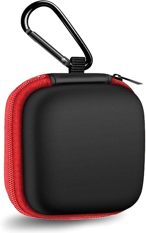 Square Earbud Case with Carabiner for Storage