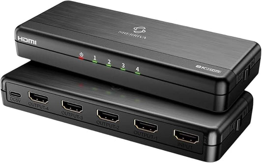8K HDMI Splitter 1 in 4 Out, 8K@60Hz, 4K@240Hz