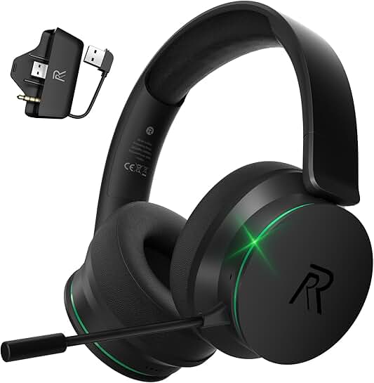 Wireless gaming headset with surround sound and noise canceling mic