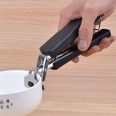 Camping cookware with handle clip and arm holder