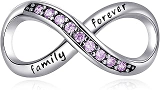 Sterling Silver Family and Love Heart Dangle Charm
