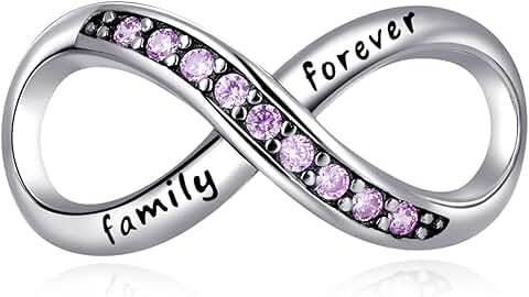 Sterling Silver Family and Love Heart Dangle Charm