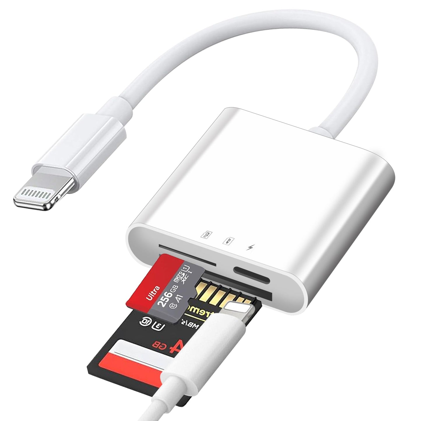 3-in-1 SD Card Reader for iPhone and Camera