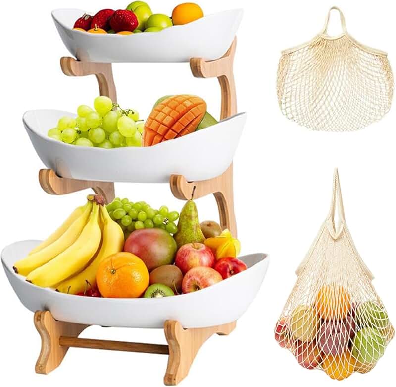 Three-Tier Fruit and Vegetable Storage Basket