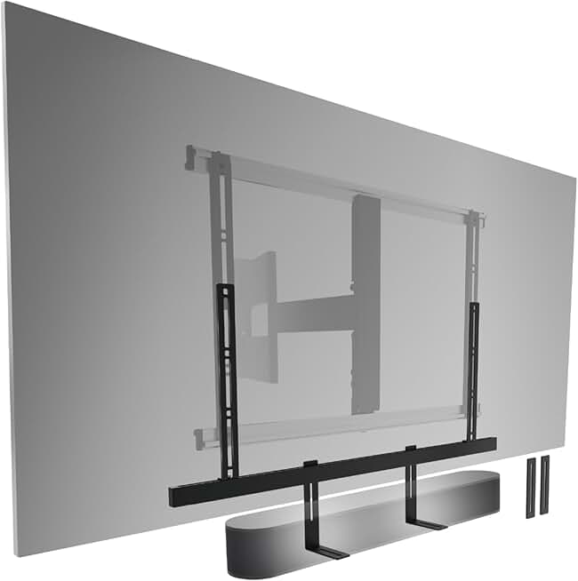 Soundbar Mount for VESA 100-600, Black, Max 14.3 lbs