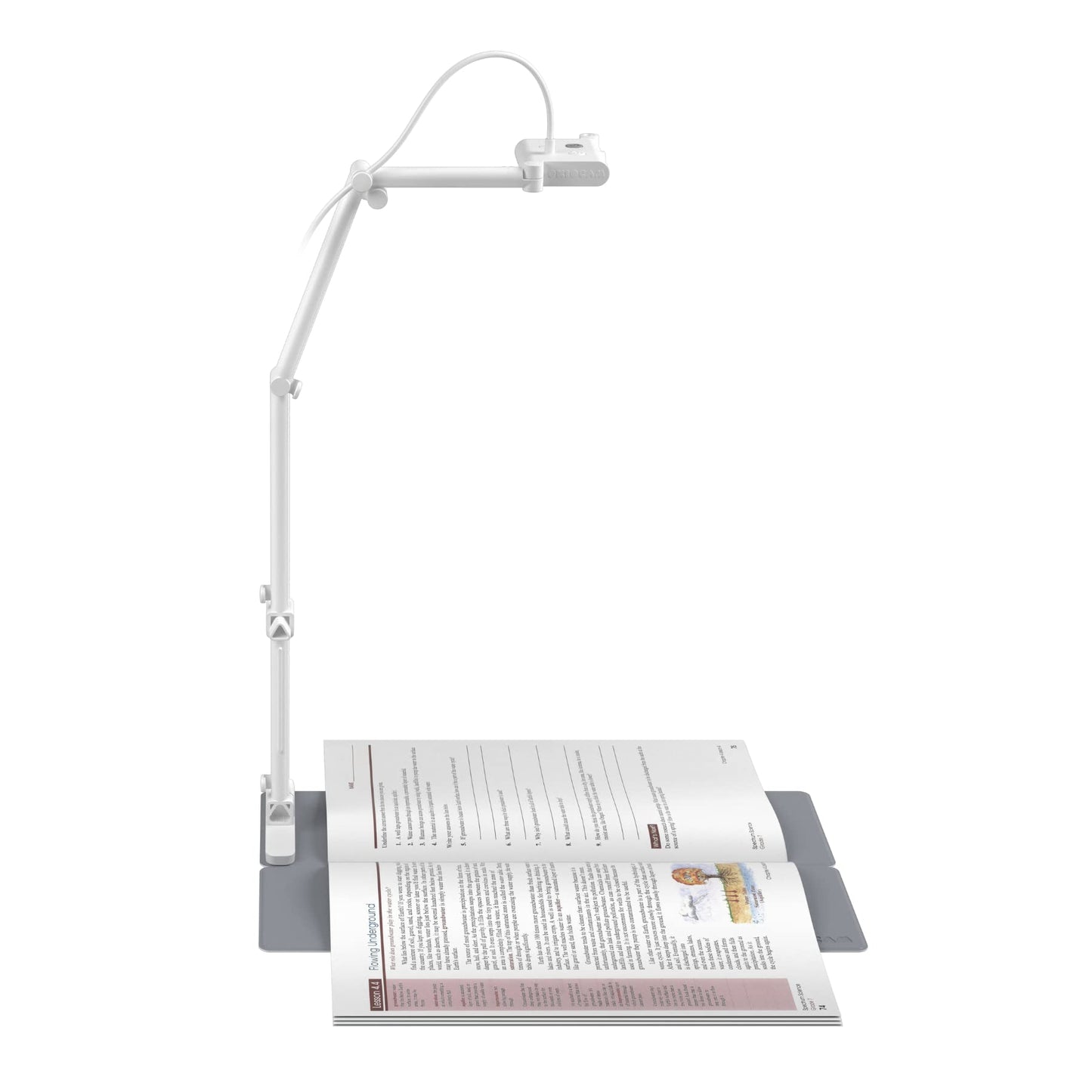 OKIOLABS T USB Document Camera 11" x 17" for Teachers and Classroom, Work from Home, Online Teaching, Video Calling, Doc Camera for Mac PC Chromebook, Stop Motion Time Lapse, QHD 1944p
