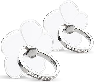 Two Transparent Diamond Ring Holders with 360° Rotation