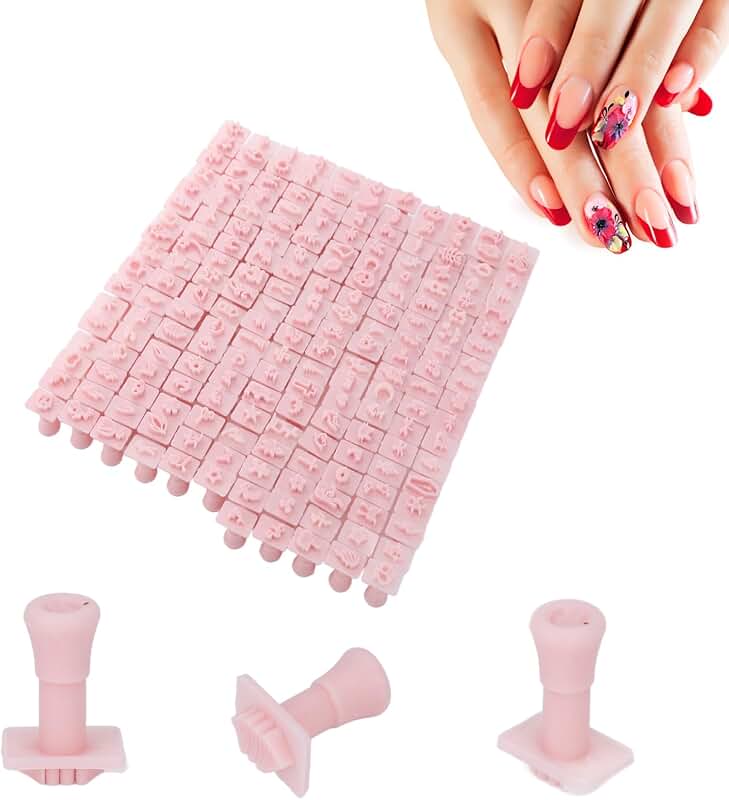 192-Pattern 3D Nail Art Stamping Kit for DIY and Salon