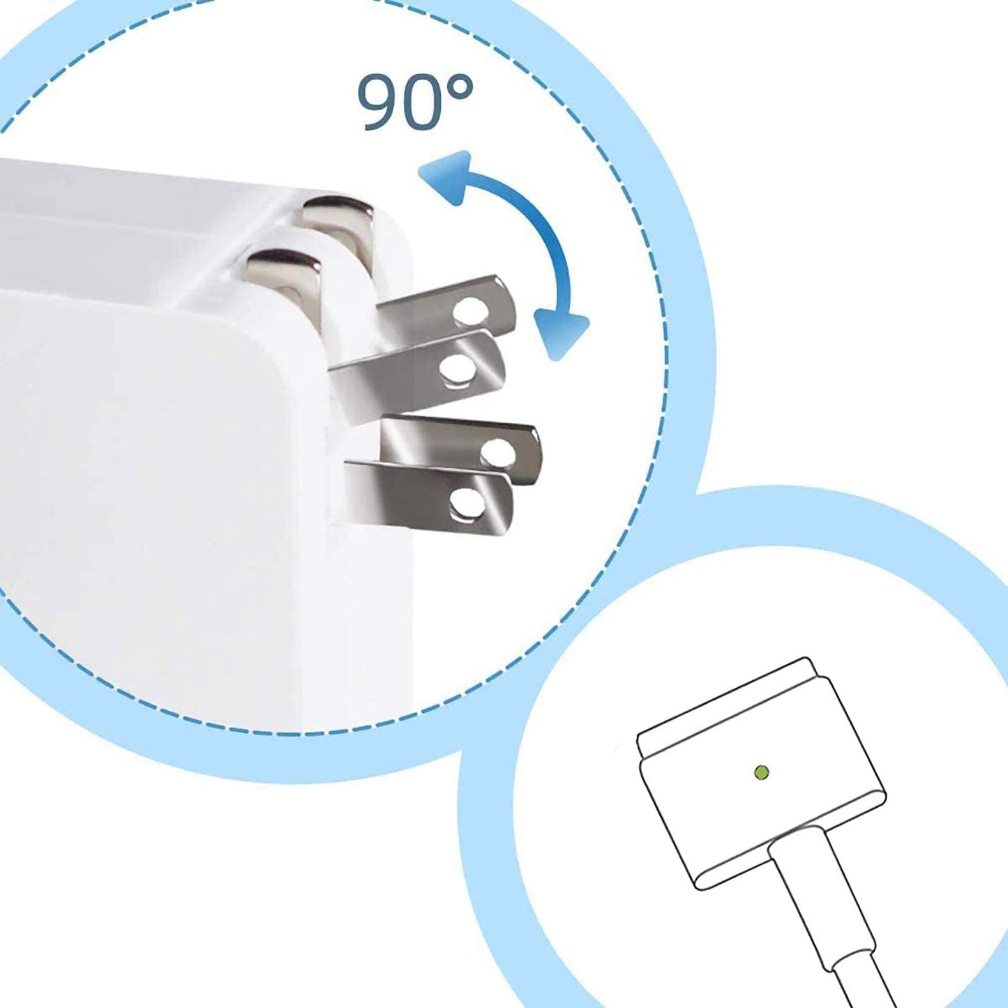 Mac Book Air Charger Great Replacement 45W T Power Adapter Charger for Mac Book Air Charger 11-inch and 13-inch (45T)
