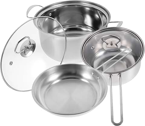Stainless Steel Cookware Set with Pots and Pans