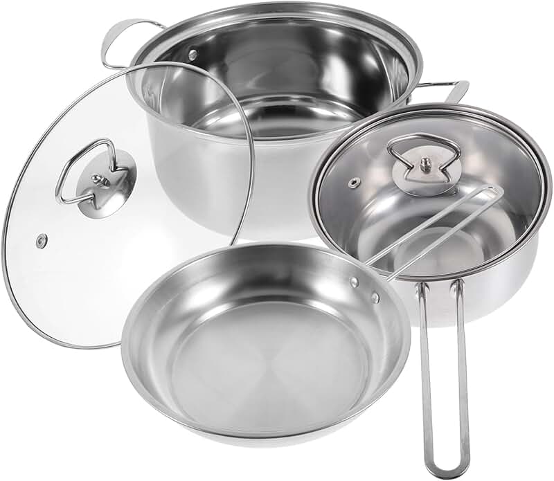 Stainless Steel Cookware Set with Pots and Pans