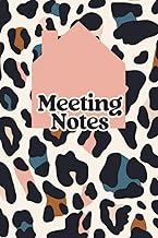 Realtor Meeting Notes Book with Leopard Print Design