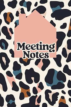 Realtor Meeting Notes Book with Leopard Print Design