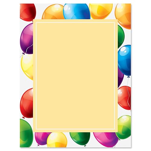 Set of 25 decorative letter paper for parties and events