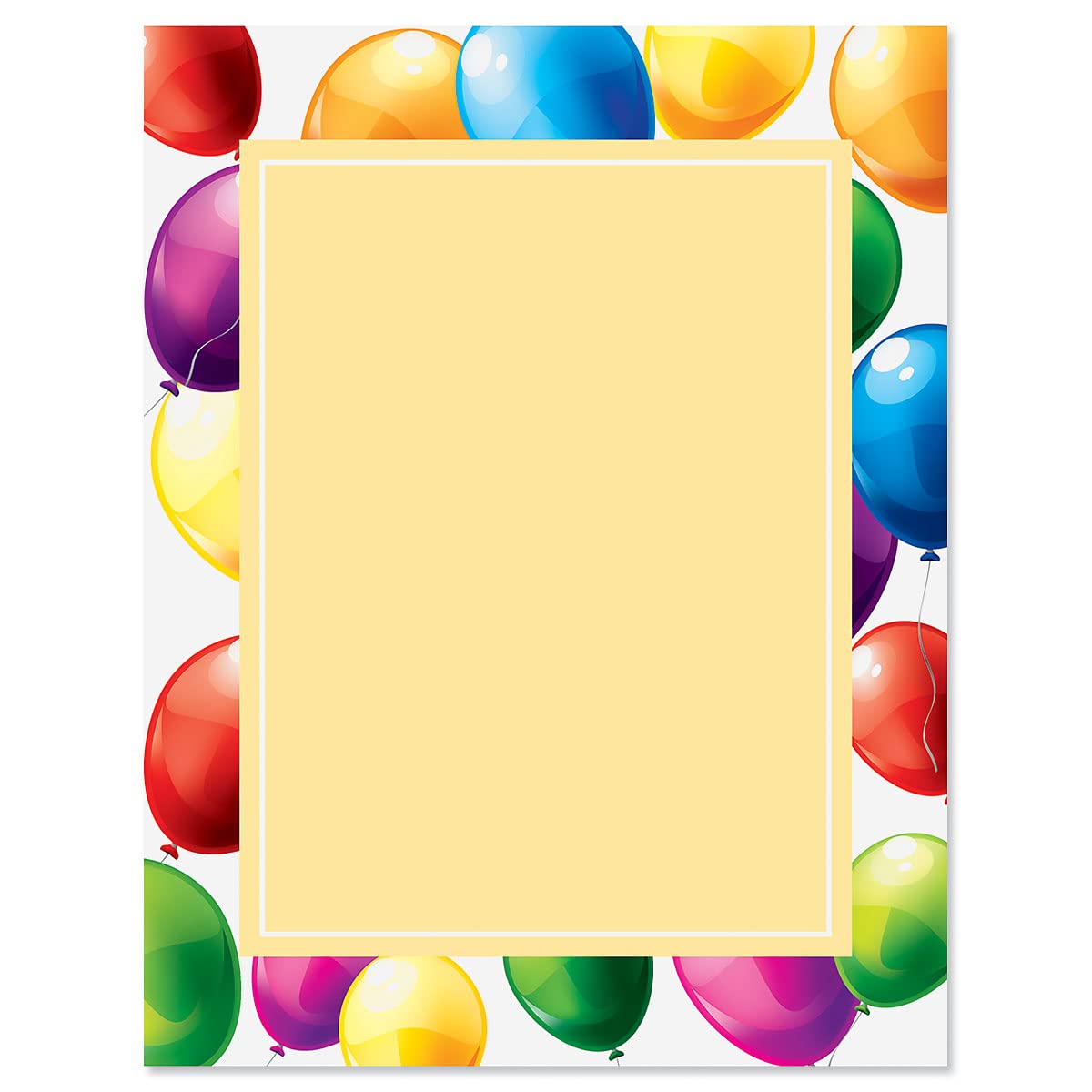 Set of 25 decorative letter paper for parties and events