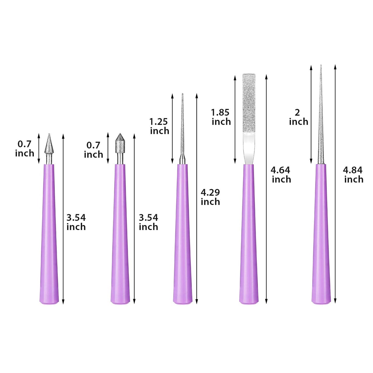 10 Pieces Diamond Tipped Bead Reamer for Hole Enlarging