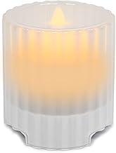 White Flameless Candle with Bluetooth Speaker
