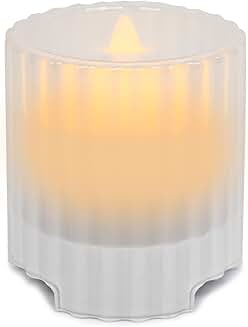 White Flameless Candle with Bluetooth Speaker