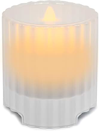 White Flameless Candle with Bluetooth Speaker