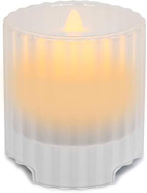 White Flameless Candle with Bluetooth Speaker