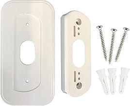 Wall Plate and Angled Mount for Doorbell, White
