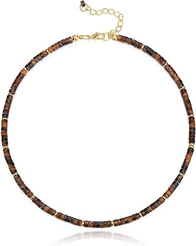 Handmade Beaded Gemstone Choker Necklace for Women