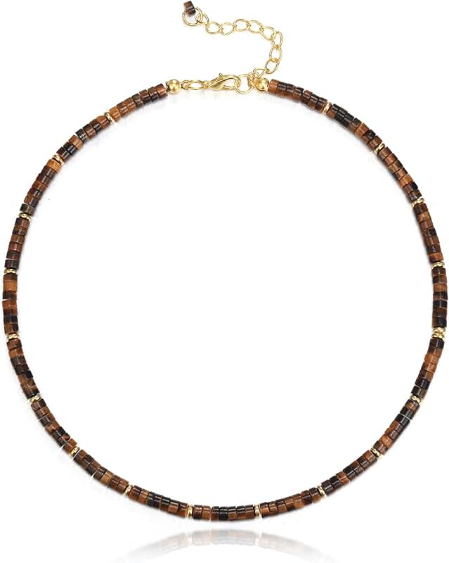 Handmade Beaded Gemstone Choker Necklace for Women