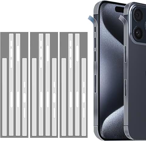 Hydrogel Phone Side Film Protector for iPhone 16 Pro Max, 3 Pack