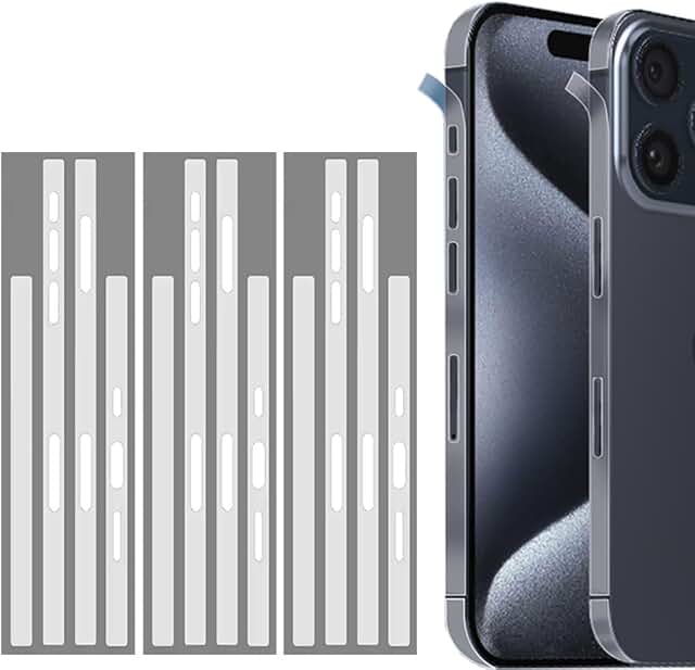 Hydrogel Phone Side Film Protector for iPhone 16 Pro Max, 3 Pack