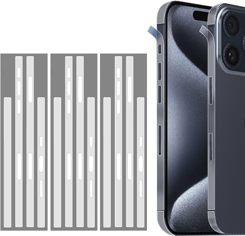 Hydrogel Phone Side Film Protector for iPhone 16 Pro Max, 3 Pack