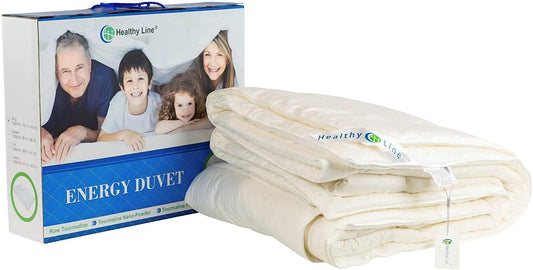 Cashmere and Tourmaline Fiber Filled Comforter with Bio-Magnetic Therapy, 300 TC Queen)