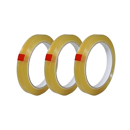 Biodegradable Clear Cellophane Tape, 1/2 in. x 72 yds., 3-pack