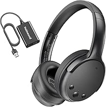 Wireless TV Headphones for Seniors, 25hr Battery, Plug and Play