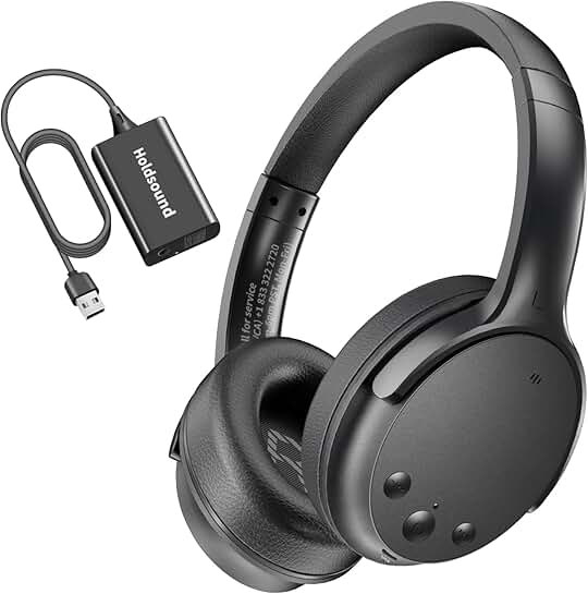 Wireless TV Headphones for Seniors, 25hr Battery, Plug and Play