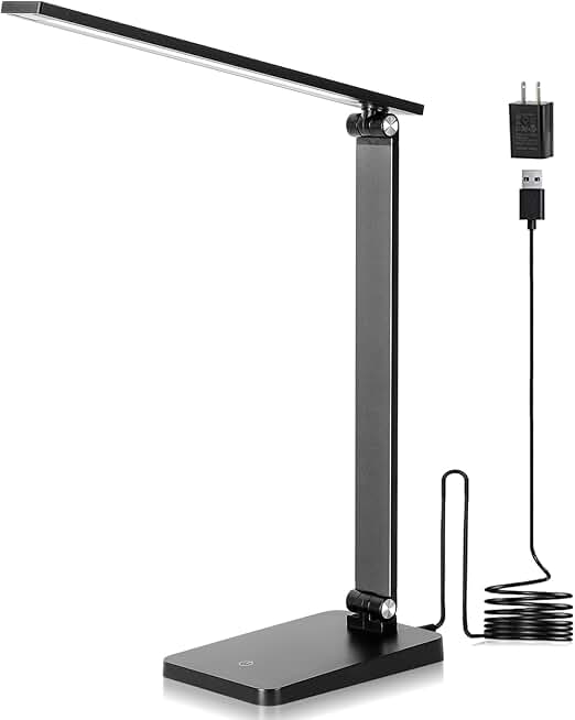 Dimmable LED Desk Lamp with USB Charging