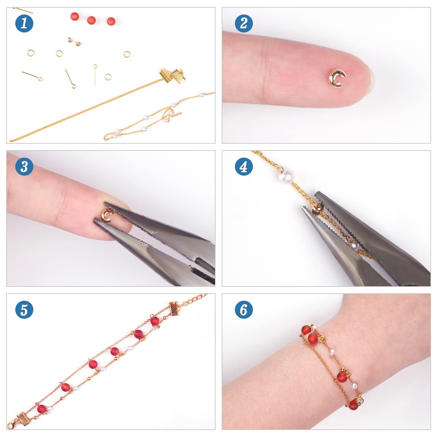 Gold Plated Crimp Bead Covers for Jewelry Making