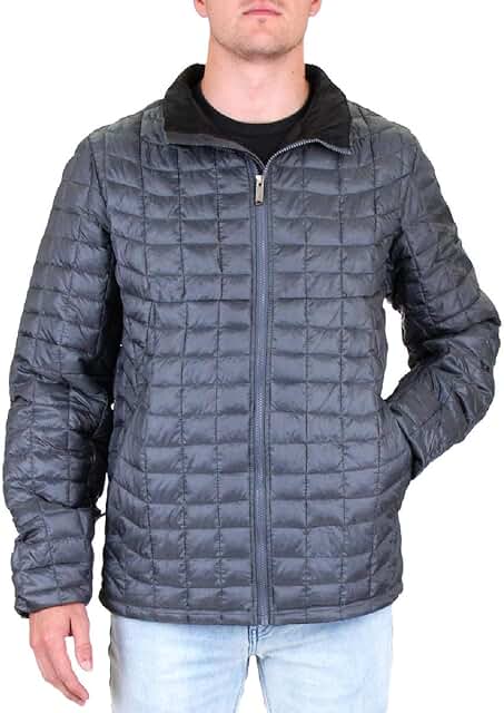 Men's Gray Lightweight Packable Quilted Puffer Coat XXL