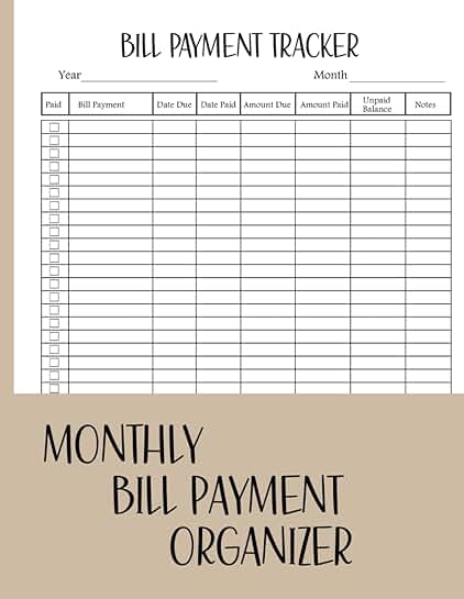 Monthly Bill Payment Tracker and Organizer