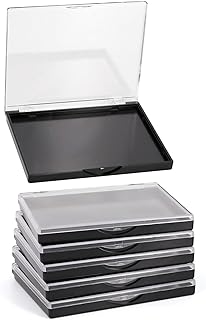 Set of 5 Clear Top Magnetic Makeup Palettes, 4.8" x 4"