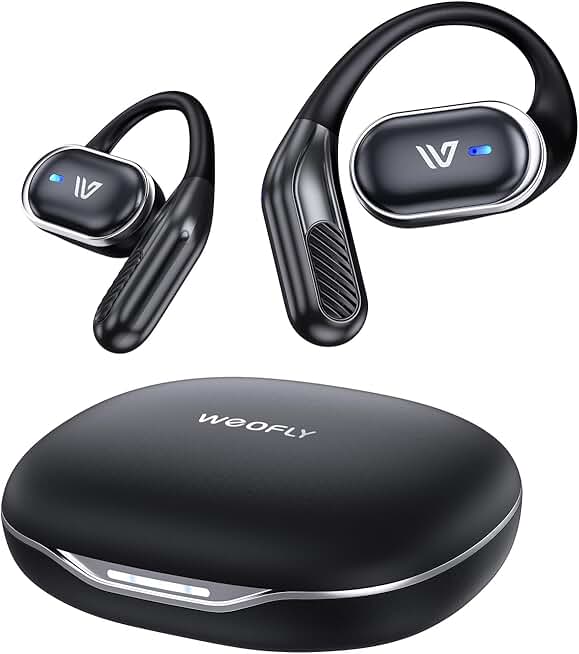 Wireless Open Ear Headphones with Mic and Waterproofing