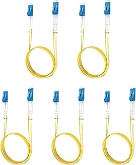 5-pack 10m Single Mode Fiber Optic Cables