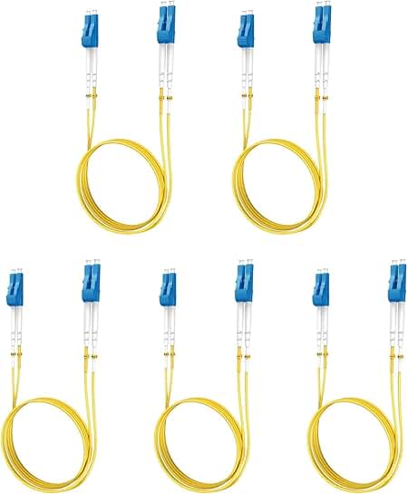 5-pack 10m Single Mode Fiber Optic Cables
