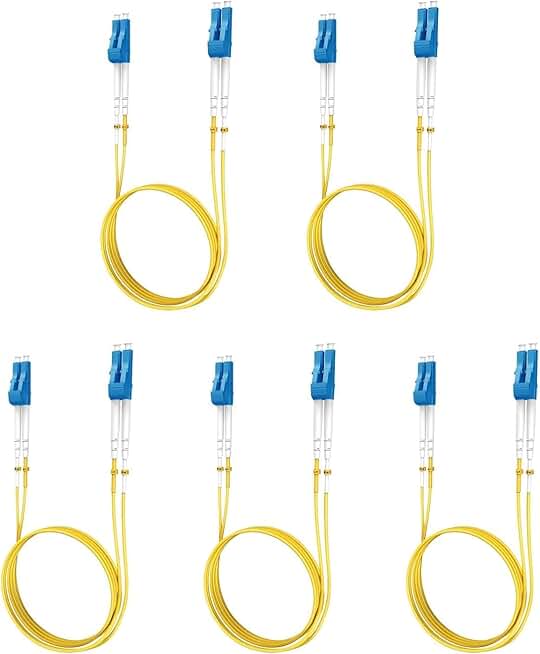 5-pack 10m Single Mode Fiber Optic Cables