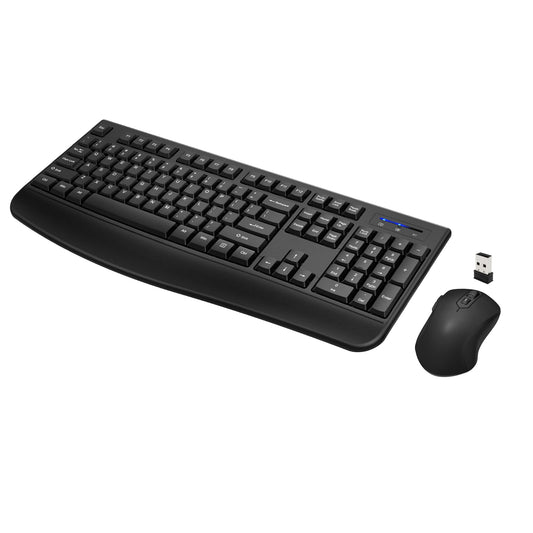 Wireless keyboard and mouse combo with palm rest for Windows and Mac